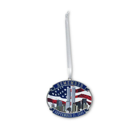 Twin Towers & Flag Keepsake