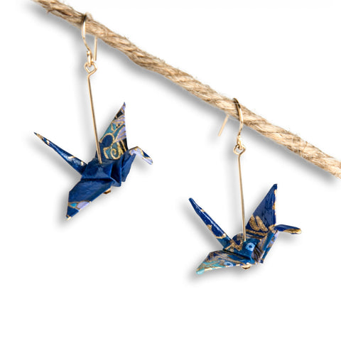 Paper Crane Earrings