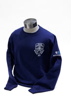 Navy Crewneck with NYPD logo on left chest in white lettering.