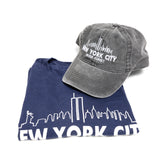 Grey Hat/Navy T-Shirt Combo