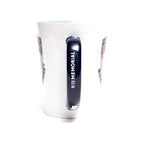 The navy mug handle showing the 9/11 MEMORIAL logo