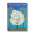 Magnet of 'The Survivor Tree' with a white tree and blue sky.