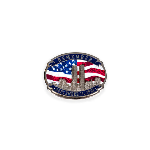 Twin Towers & Flag Lapel Pin