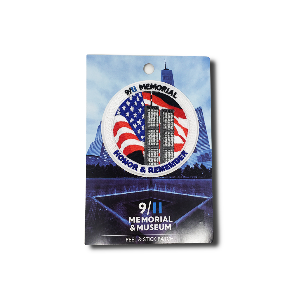 Patch Ricamata 9/11 Memorial – Bandiera USA Bordo Oro – Ferro Da Stiro – Fast Service Designs
