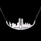 Twin Towers Skyline Necklace - Stainless Steel