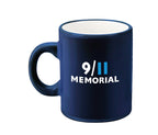 A navy mini mug with the 9/11 Memorial logo on the back.