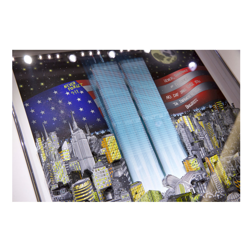 3D Deluxe Limited Edition Print - 24 1/2" x30" Black Frame in Black & White