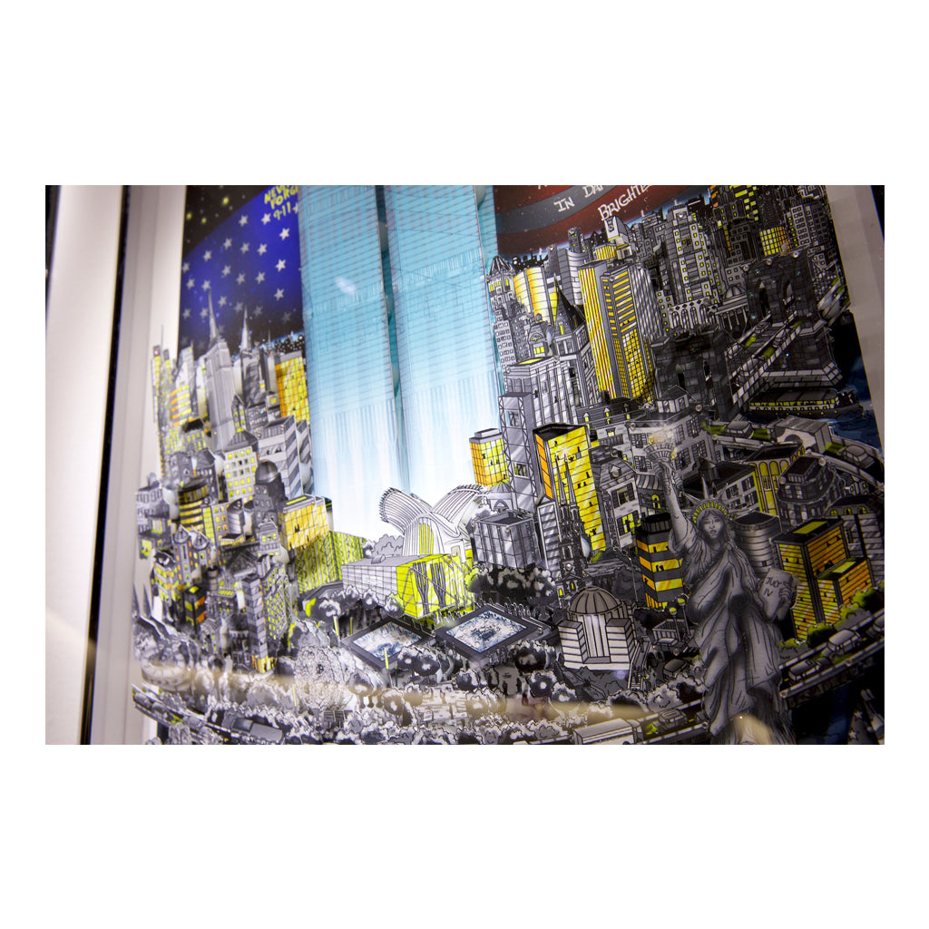 3D Deluxe Limited Edition Print - 24 1/2" x30" Black Frame in Black & White