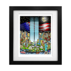 3D Limited Edition Mini Print - 9"x10" Black Frame in Color