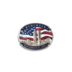 Twin Towers & Flag Metal Magnet