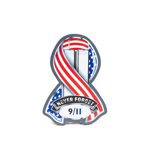 Never Forget Ribbon Small Car Magnet - 4"