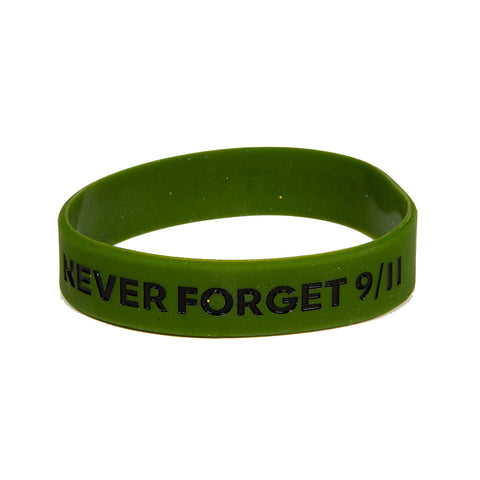 Never Forget Rubber Bracelet - Green