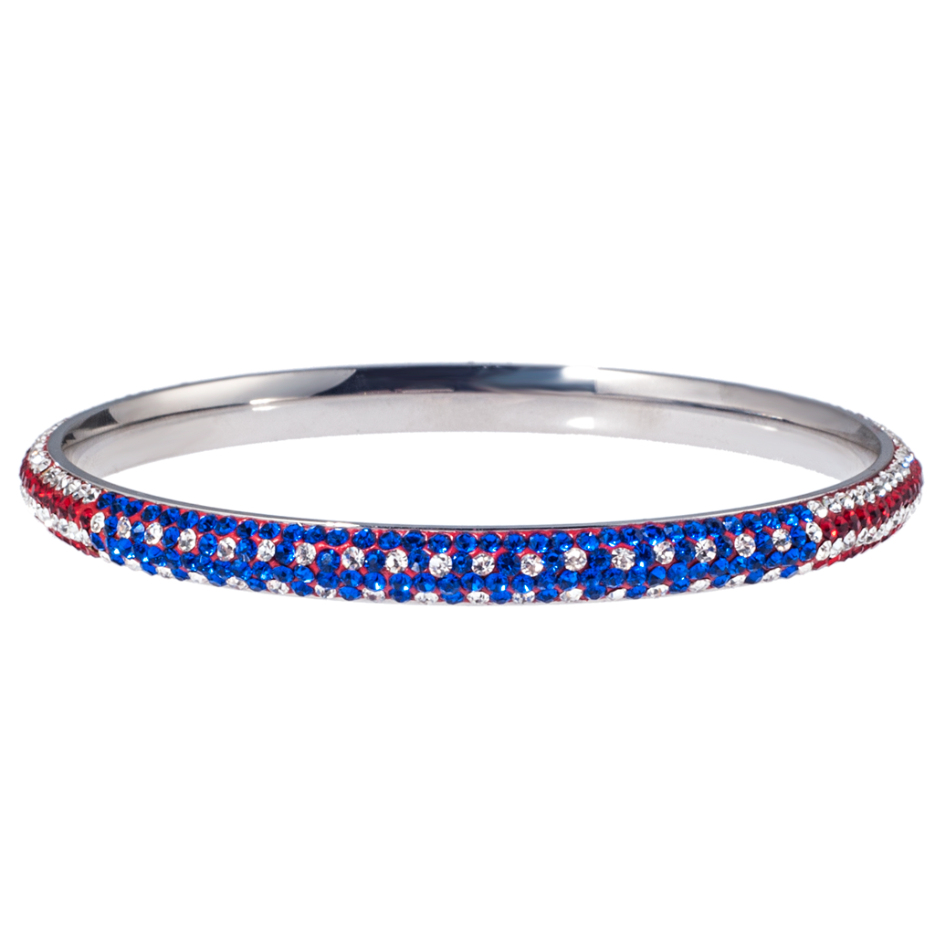 American Flag Jeweled Bangle
