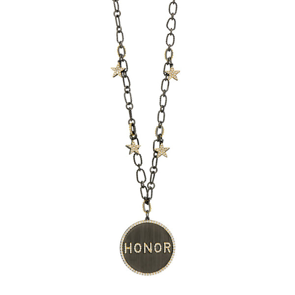 Honor Chain Link Pendant Necklace